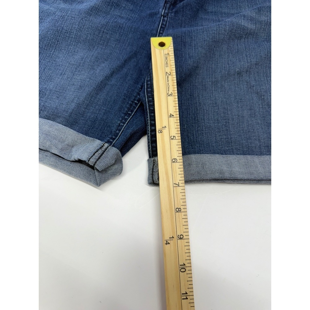 Kensie Jeans Womens Dark Wash Cuffed Bermuda Denim Shorts Size 10/30 Stretch - Picture 8 of 15
